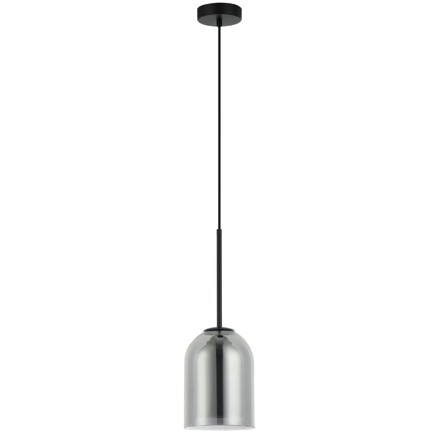 Lampa wisząca Elaris dymna zapalona